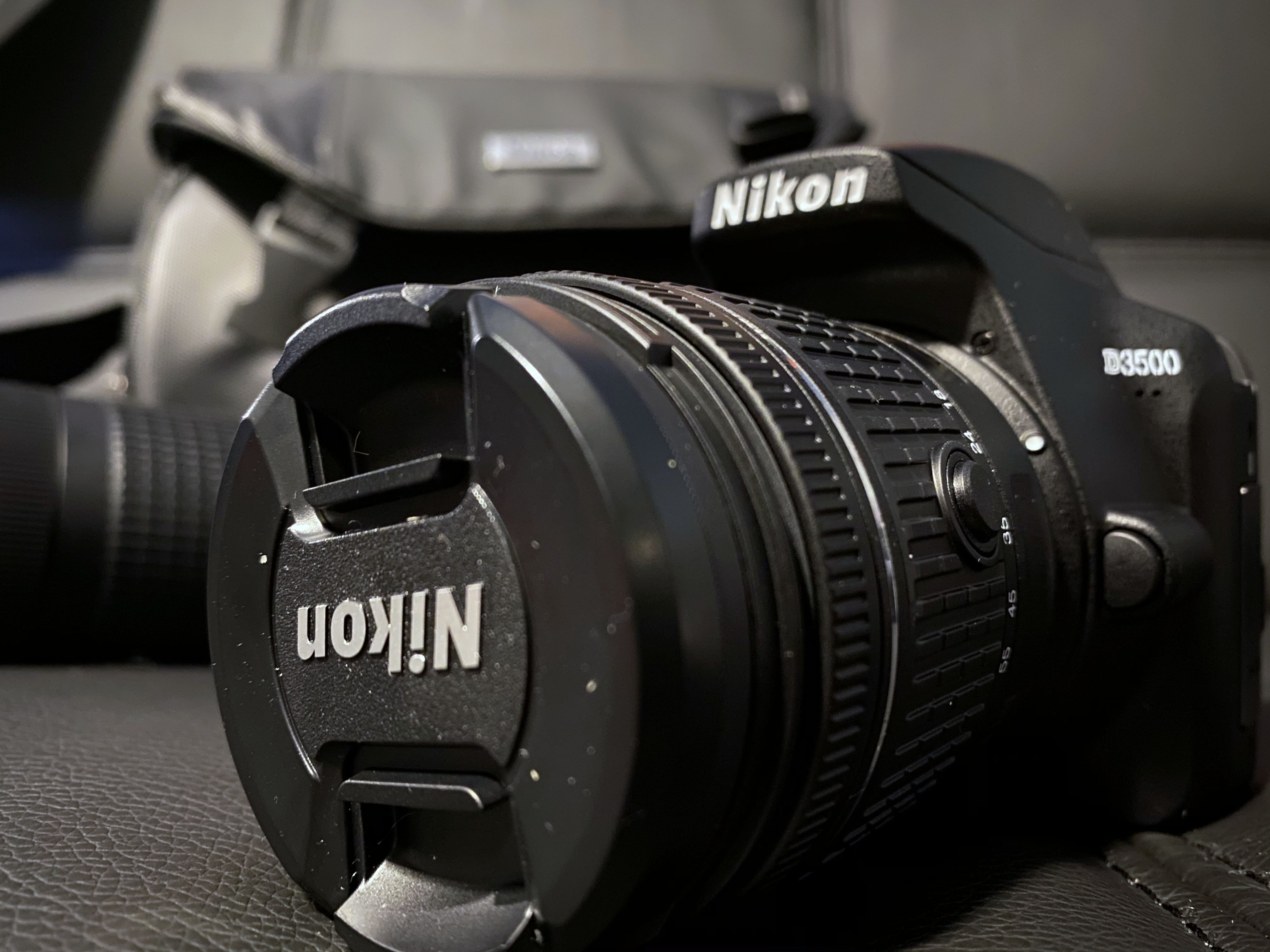 A photo of a Nikon D3500 DSLR Camera.